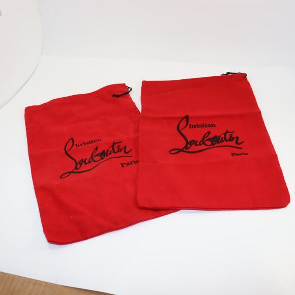 Set of 2 Christian Louboutin Red Dust Bags 14x9.5 Designer Shoe Storage - Picture 1 of 2